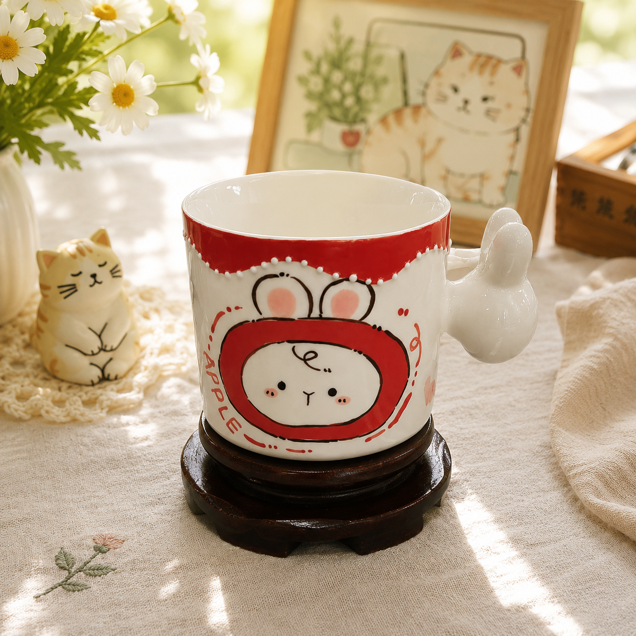 Apple Bunny Whisper Mug
