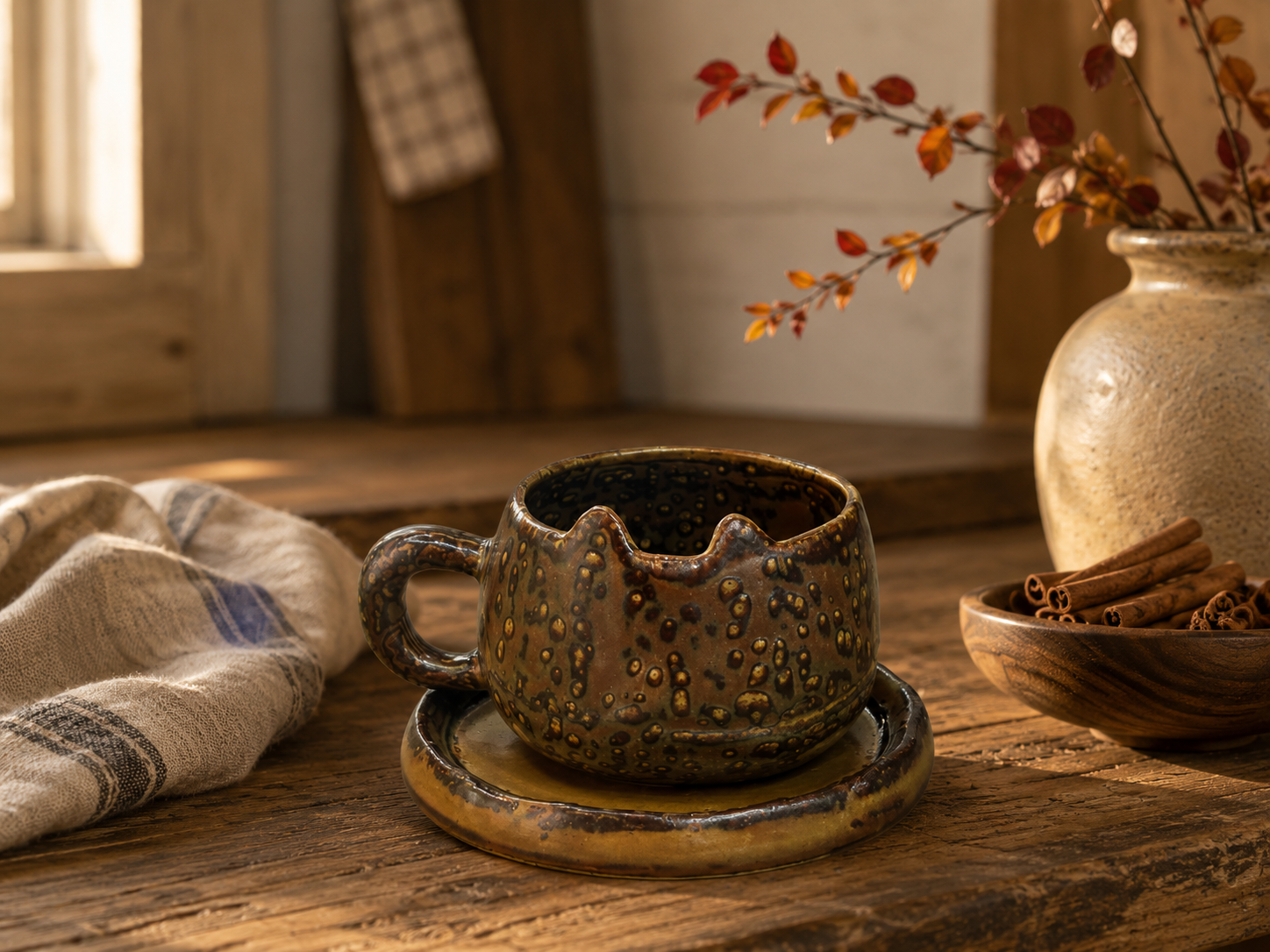 Cocoa Constellation Handmade Jingdezhen Porcelain Mug Set