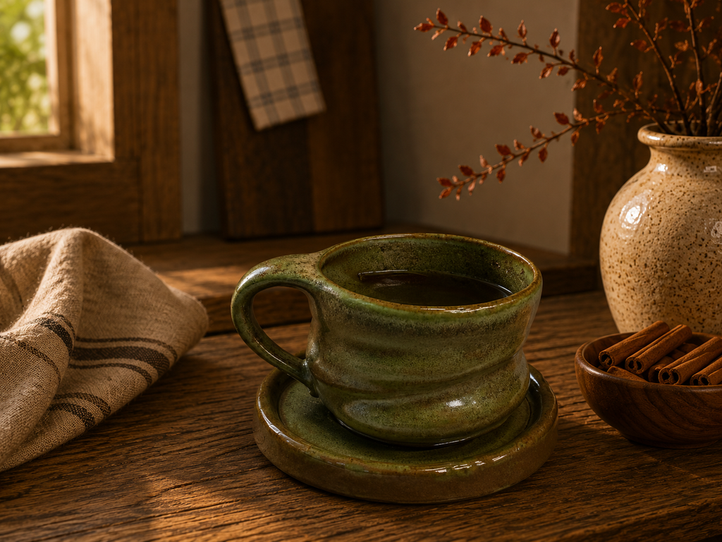 Moss Valley Handmade Jingdezhen Porcelain Mug Set