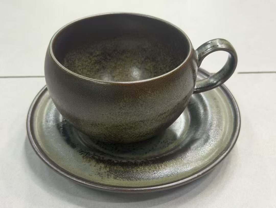 Moss Shadow Handmade Jingdezhen Porcelain Mug Set