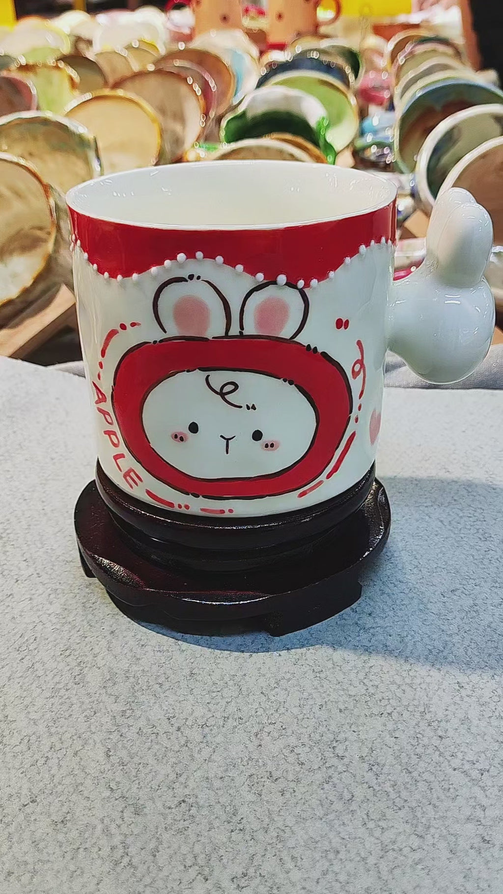 Apple Bunny Whisper Mug