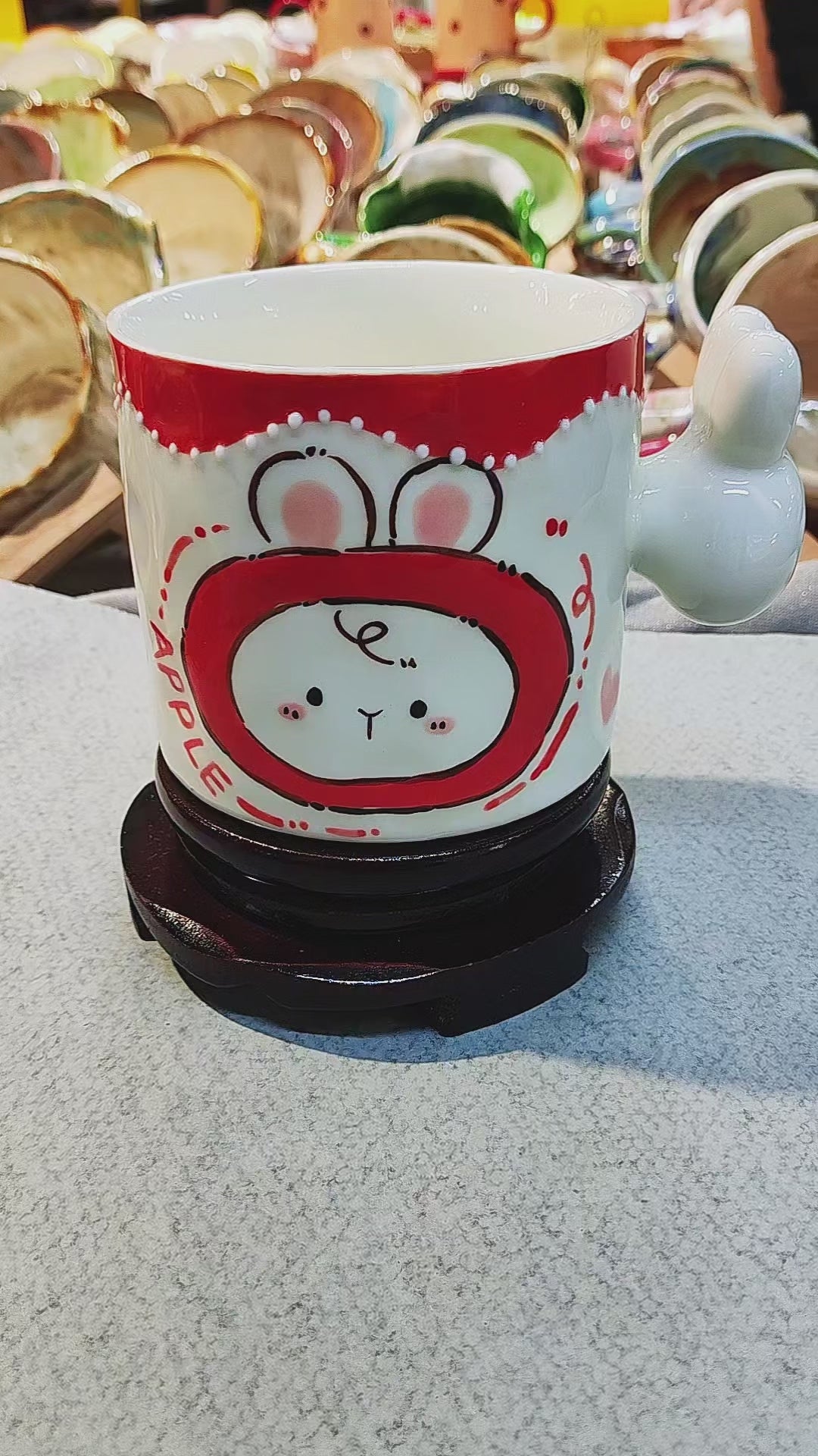 Apple Bunny Whisper Mug