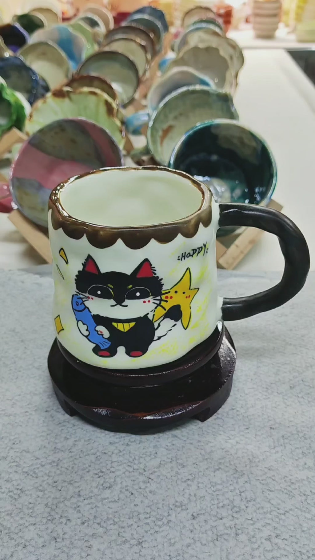 Lucky Night Black Cat Magic Mug